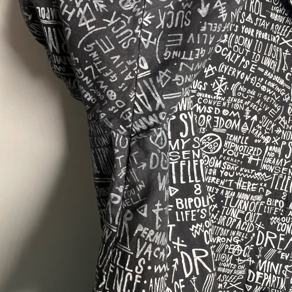 Disturbia Black and White Graphic Dress - Picture 6 of 7